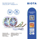 BIOTA Bundling Smart LED Strip - LED Strip 2M with Adaptor 1A lampu emergency