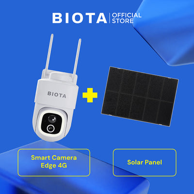 [Tanpa Sim Card] BIOTA Bundling Smart Camera Edge 4G PTZ + Solar Panel