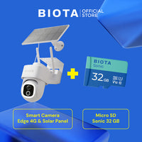 [Tanpa Sim Card] BIOTA Bundling Smart Camera Edge 4G PTZ + Solar Panel
