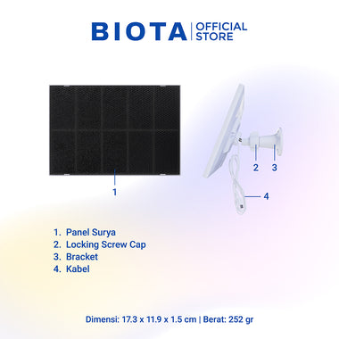[Tanpa Sim Card] BIOTA Bundling Smart Camera Edge 4G PTZ + Solar Panel
