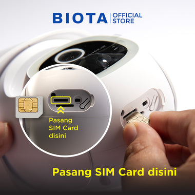 [Tanpa Sim Card] BIOTA Bundling Smart Camera Edge 4G PTZ + Solar Panel