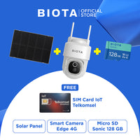 BIOTA Smart Camera Edge 4G + Solar Panel [Free Sim Card]