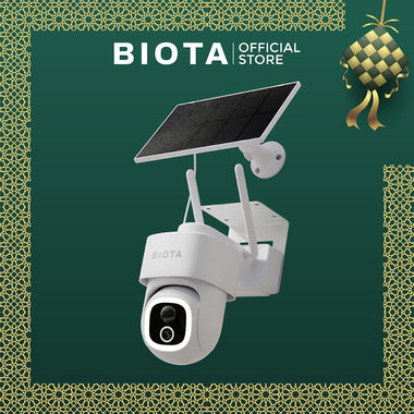 [Tanpa Sim Card] BIOTA Bundling Smart Camera Edge 4G PTZ + Solar Panel