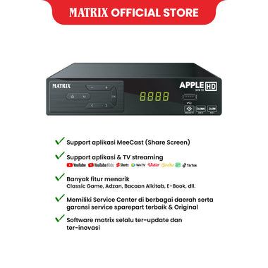 Matrix x BIOTA - Bundle Stadiumperience  - STB Apple Merah +  BIOTA TV Sync + Braket TV +  Antena HD 302 Indoor & Outdoor