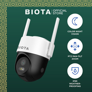 BIOTA HAMPERS LEBARAN - Paket 4 - Smart Camera Outdoor Fixed + Smart Camera Outdoor PTZ + Memory Card Sonic 32GB 2Pcs