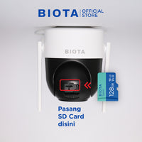 BIOTA HAMPERS LEBARAN - Paket 4 - Smart Camera Outdoor Fixed + Smart Camera Outdoor PTZ + Memory Card Sonic 32GB 2Pcs
