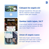 BIOTA HAMPERS LEBARAN - Paket 4 - Smart Camera Outdoor Fixed + Smart Camera Outdoor PTZ + Memory Card Sonic 32GB 2Pcs