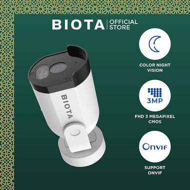 BIOTA HAMPERS LEBARAN - Paket 4 - Smart Camera Outdoor Fixed + Smart Camera Outdoor PTZ + Memory Card Sonic 32GB 2Pcs