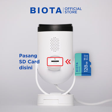 BIOTA HAMPERS LEBARAN - Paket 4 - Smart Camera Outdoor Fixed + Smart Camera Outdoor PTZ + Memory Card Sonic 32GB 2Pcs