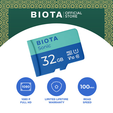 BIOTA HAMPERS LEBARAN - Paket 4 - Smart Camera Outdoor Fixed + Smart Camera Outdoor PTZ + Memory Card Sonic 32GB 2Pcs