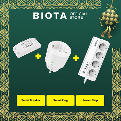 BIOTA HAMPERS LEBARAN - Paket 8 - Smart Breaker + Smart Plug Round + Smart Power Strip Extension