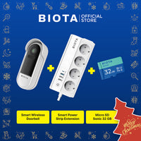 BIOTA PARCEL NATAL DAN TAHUN BARU - Paket 1 - Smart Doorbell Camera + Power Extention + Memory Card Sonic 32GB 1pcs