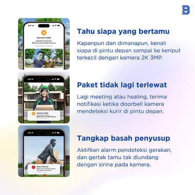 BIOTA PARCEL NATAL DAN TAHUN BARU - Paket 1 - Smart Doorbell Camera + Power Extention + Memory Card Sonic 32GB 1pcs