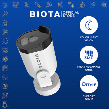 BIOTA PARCEL NATAL DAN TAHUN BARU - Paket 4 - Smart Camera Outdoor Fixed + Smart Camera Outdoor PTZ + Memory Card Sonic 32GB 2Pcs