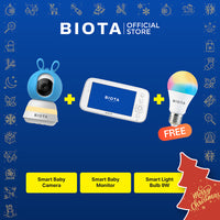 BIOTA PARCEL NATAL DAN TAHUN BARU - Paket 5 - Smart Baby Camera + Smart Baby Monitor +  [Free] Smart Light Bulb 9W