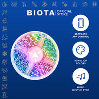 BIOTA PARCEL NATAL DAN TAHUN BARU - Paket 6 - Smart Pet Feeder + Smart Pet Water Fountain + Smart LED Strip 2M + Adaptor 1A for Smart LED Strip 7 Meter