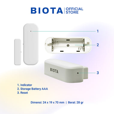 BIOTA PARCEL NATAL DAN TAHUN BARU - Paket 7 - Smart Door Sensor + Smart Motion Sensor + Smart Siren + Smart Universal IR Remote