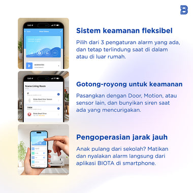 BIOTA PARCEL NATAL DAN TAHUN BARU - Paket 7 - Smart Door Sensor + Smart Motion Sensor + Smart Siren + Smart Universal IR Remote