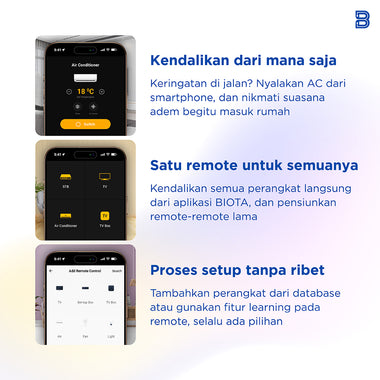 BIOTA PARCEL NATAL DAN TAHUN BARU - Paket 7 - Smart Door Sensor + Smart Motion Sensor + Smart Siren + Smart Universal IR Remote