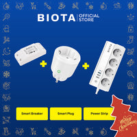 BIOTA PARCEL NATAL DAN TAHUN BARU - Paket 8 - Smart Breaker + Smart Plug Round + Smart Power Strip Extension