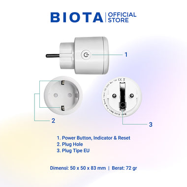 BIOTA PARCEL NATAL DAN TAHUN BARU - Paket 8 - Smart Breaker + Smart Plug Round + Smart Power Strip Extension