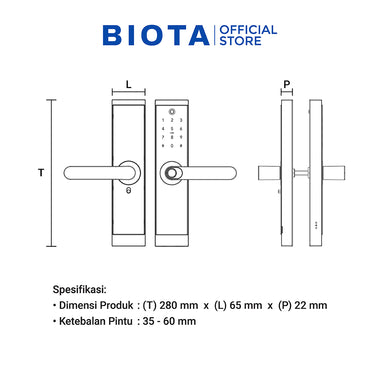 BIOTA PARCEL NATAL DAN TAHUN BARU - Paket 9 - Smart Door Lock Plus + Smart Wall Switch 1 Gang White + 2 Gang White + 3 Gang White + [Free] Smart Wall Socket White