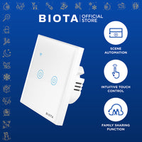 BIOTA PARCEL NATAL DAN TAHUN BARU - Paket 9 - Smart Door Lock Plus + Smart Wall Switch 1 Gang White + 2 Gang White + 3 Gang White + [Free] Smart Wall Socket White