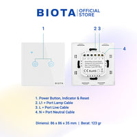 BIOTA PARCEL NATAL DAN TAHUN BARU - Paket 9 - Smart Door Lock Plus + Smart Wall Switch 1 Gang White + 2 Gang White + 3 Gang White + [Free] Smart Wall Socket White