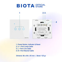 BIOTA PARCEL NATAL DAN TAHUN BARU - Paket 9 - Smart Door Lock Plus + Smart Wall Switch 1 Gang White + 2 Gang White + 3 Gang White + [Free] Smart Wall Socket White