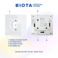 BIOTA PARCEL NATAL DAN TAHUN BARU - Paket 9 - Smart Door Lock Plus + Smart Wall Switch 1 Gang White + 2 Gang White + 3 Gang White + [Free] Smart Wall Socket White
