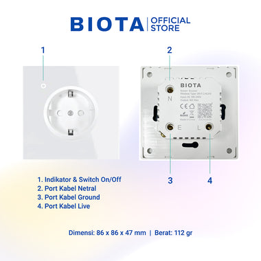 BIOTA PARCEL NATAL DAN TAHUN BARU - Paket 9 - Smart Door Lock Plus + Smart Wall Switch 1 Gang White + 2 Gang White + 3 Gang White + [Free] Smart Wall Socket White