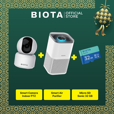 BIOTA HAMPERS LEBARAN - Paket 2 - Smart Camera Indoor PTZ + Smart Air Purifier + Memory Card Sonic 32GB 1pcs