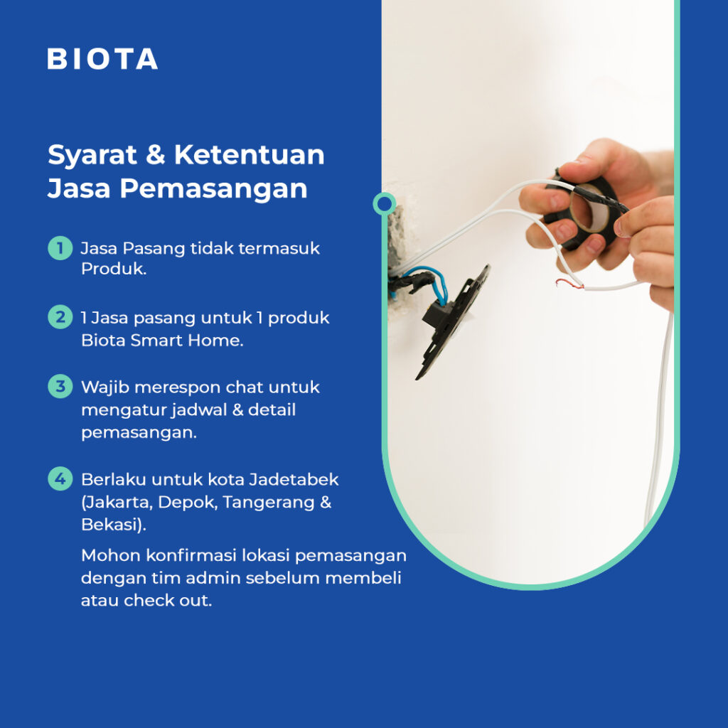 Jasa Pasang BIOTA Smart Wall Socket