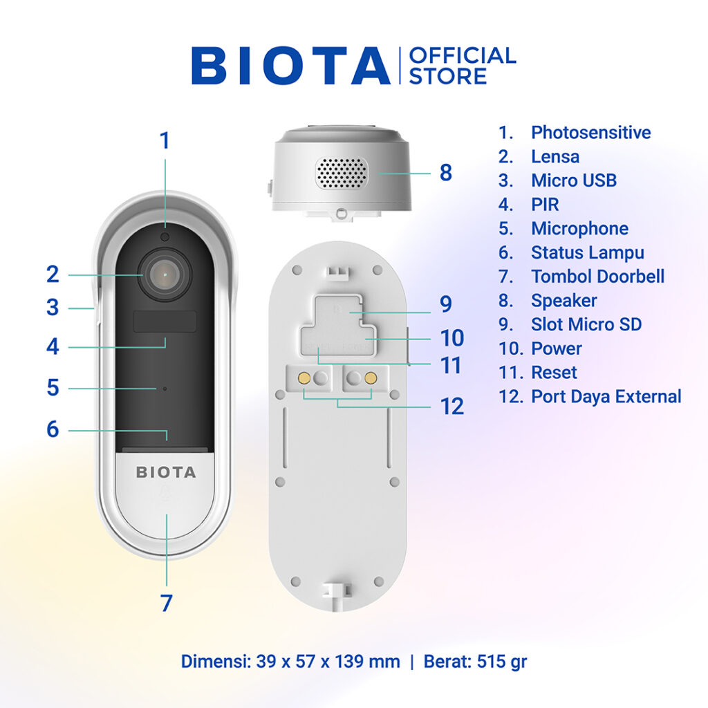 BIOTA Smart Doorbell Wireless Camera
