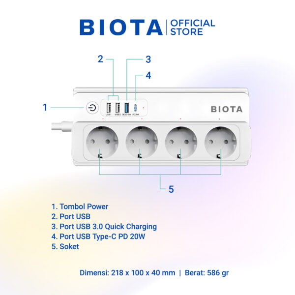 BIOTA Smart Power Strip Extension