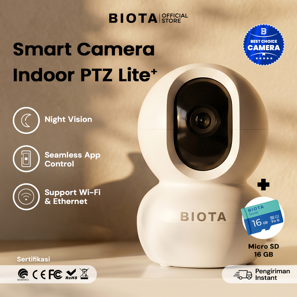 BIOTA Smart Home Wifi Camera Indoor PTZ Lite+ LAN - Image 2